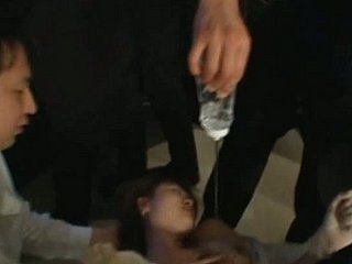 Asian bride gets hardcore line up fucking