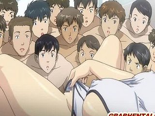 بڑی چھاتی کے ساتھ حاملہ ہے Hentai tentacles کے ذریعے کی گئی سوراخ drilled ہو