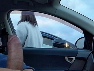 Handjob in buggy