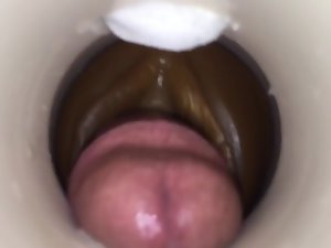 receptáculo esperma pelo homem came cum