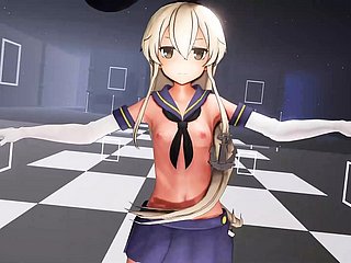 Ragazza carina balla underwood numbing gonna corta + si spoglia gradualmente (3D HENTAI)