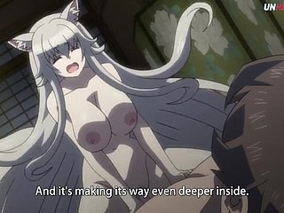 فاکس لڑکی کو ایک انسانی سینسر ہے Hentai کے fucks